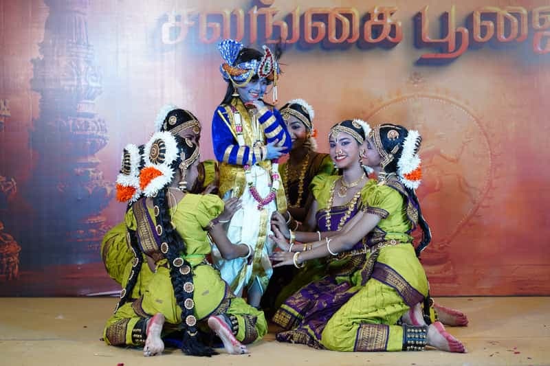 My students in salangai Poojai performance