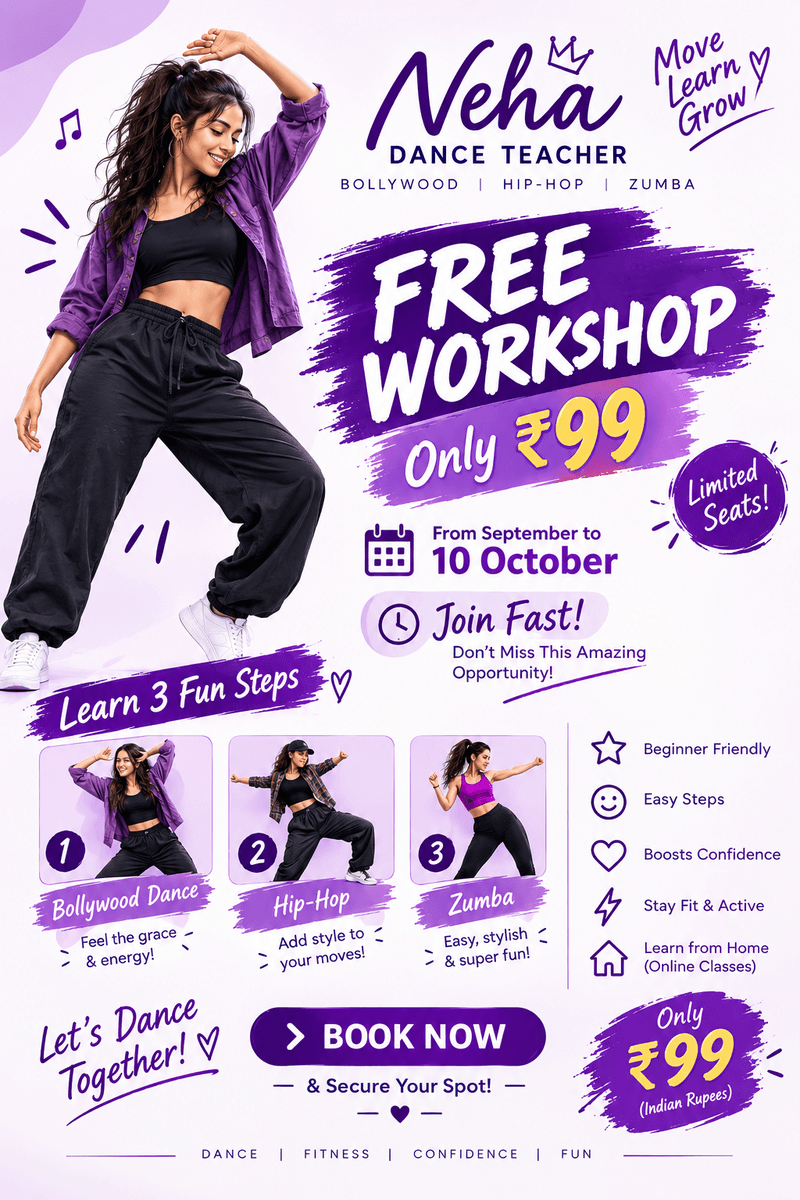 Online Bollywood Dance Workshop – Learn, Dance & Have Fun!