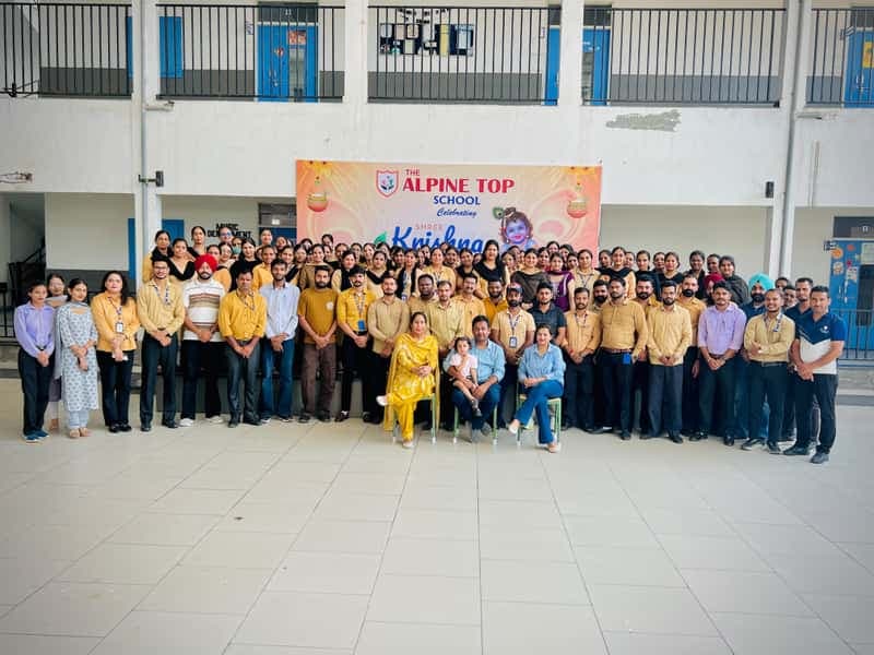 With school staff members